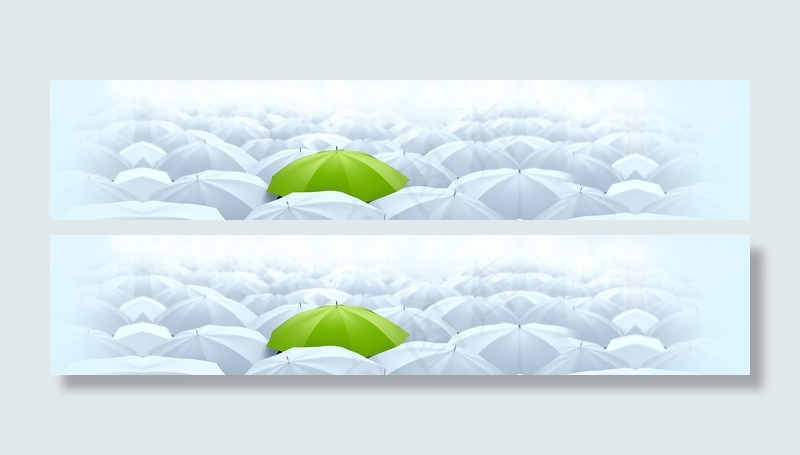 雨伞banner创意设计