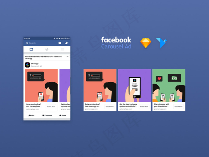 FacebookSketch素材