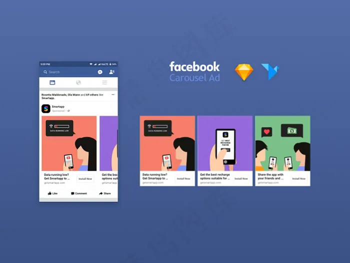 FacebookSketch素材