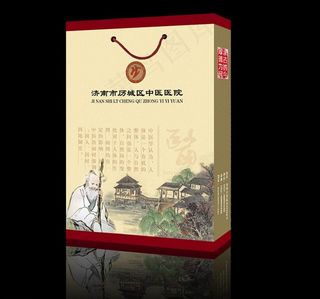 中医手提袋（展开图）图片