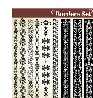 欧式复古花纹矢量素材下载