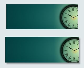 商务钟表banner创意设计