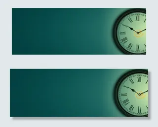 商务钟表banner创意设计