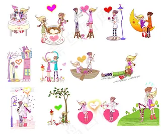 卡通情人节