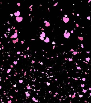 婚礼婚庆转场粉色爱心飞舞视频素材