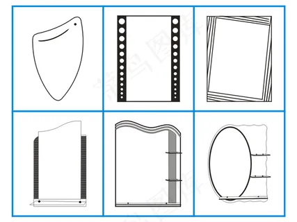 镜子模板图片