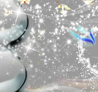 透明分层亮星烟雾图片