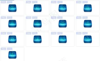 蓝色小方块LOGO图标