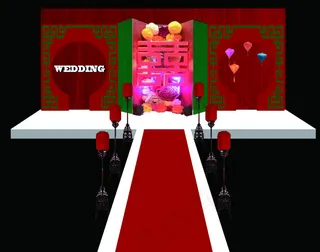 婚礼资料布置图库婚庆背景舞台现场效果图