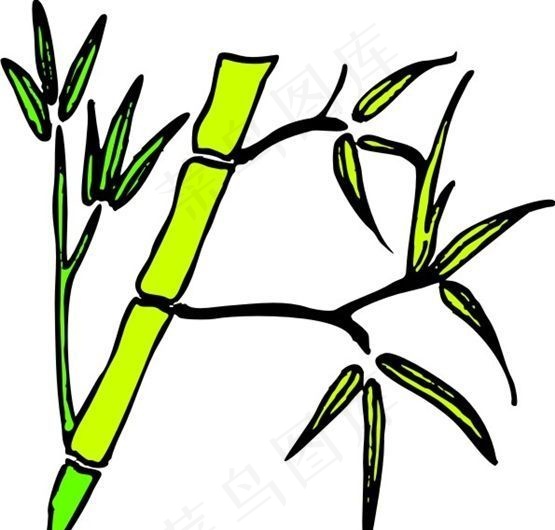 竹子 植物 图案 矢量 AI_00...ai矢量模版下载