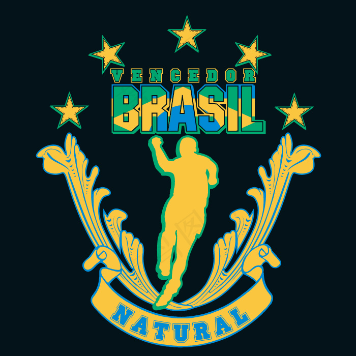 印花矢量图 人物剪影 几何 形状 ...