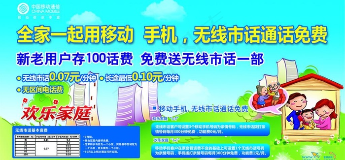 欢乐家庭图片psd模版下载