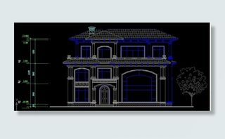 欧式别墅全套图纸 平立剖DWG