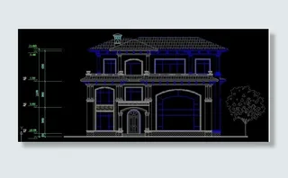 欧式别墅全套图纸 平立剖DWG