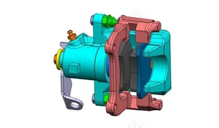 后制动卡钳的大众高尔夫IV