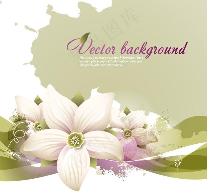 春天鲜花花卡图片eps,ai矢量模版下载