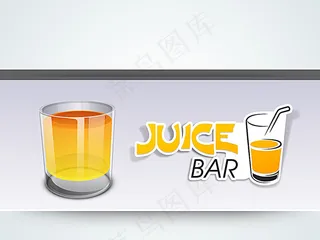 矢量橙汁海报