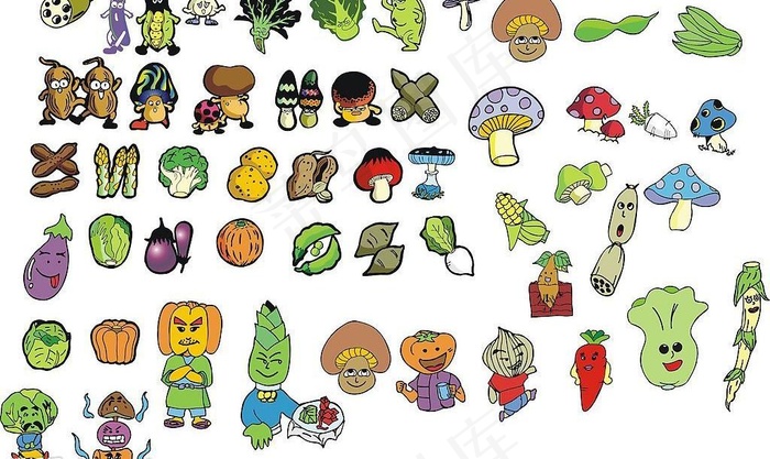 50个可爱蔬果图片
