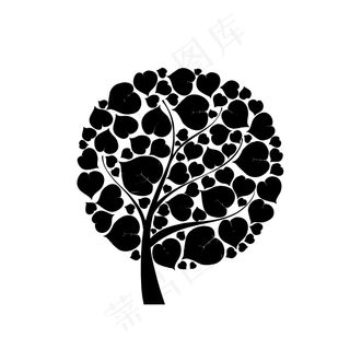 ps自定义图案小树叶组成大树