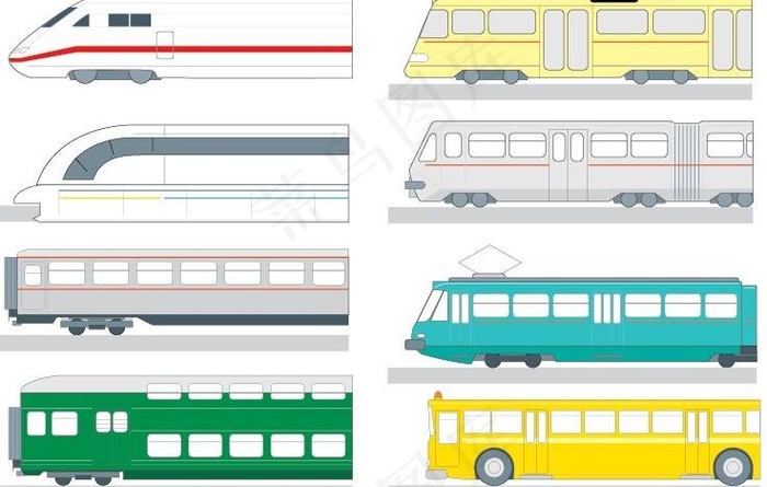 火车图片ai矢量模版下载