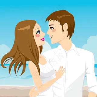 幸福情侣人物图片