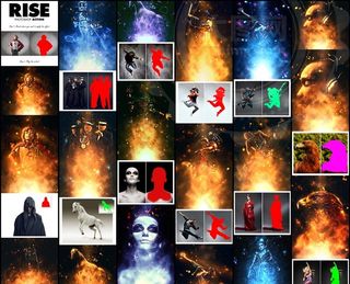 数码照片添加绚丽火光装饰特效PS动作