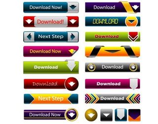 网页按钮矢量素材