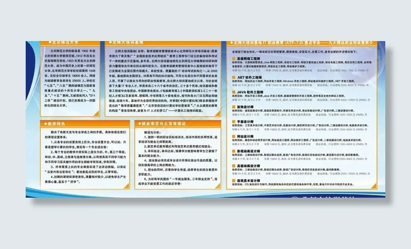 北京师范大学电脑培训中心图片psd模版下载