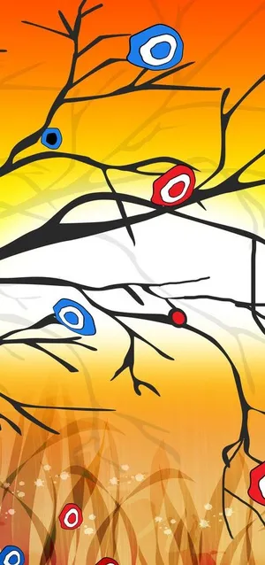 卡通大树背景图片