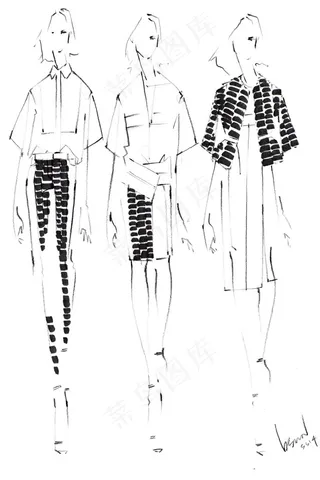 3款时尚女装设计图