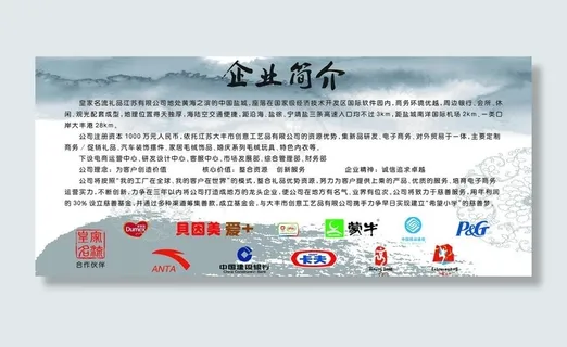 企业简介海报图片