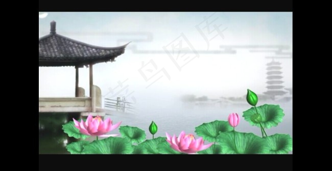 水墨画风景视频素材模板下载
