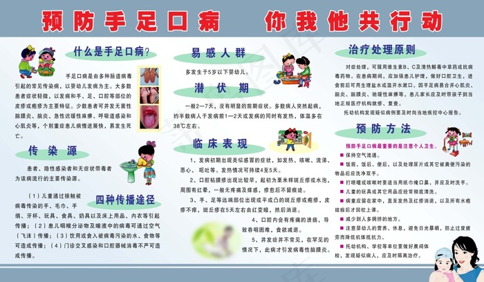 预防手足口病psd模版下载