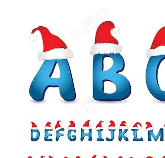圣诞字母矢量素材