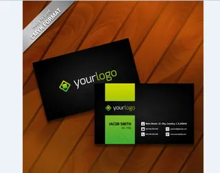 黑色蓝色IT科技大气名片