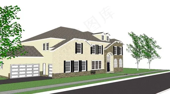 现代别墅单体模型