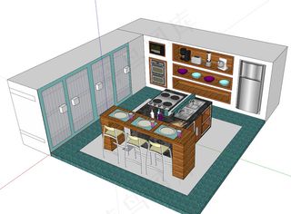 橱柜模型SU模型合集16-40