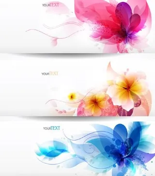 炫彩花纹设计矢量素材