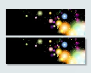 酷炫光斑banner背景　