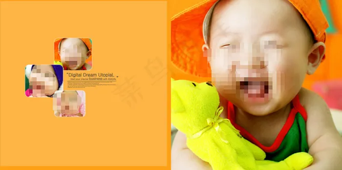 儿童相册模板免费下载psd模版下载