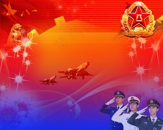八一建军节背景设计PSD分层
