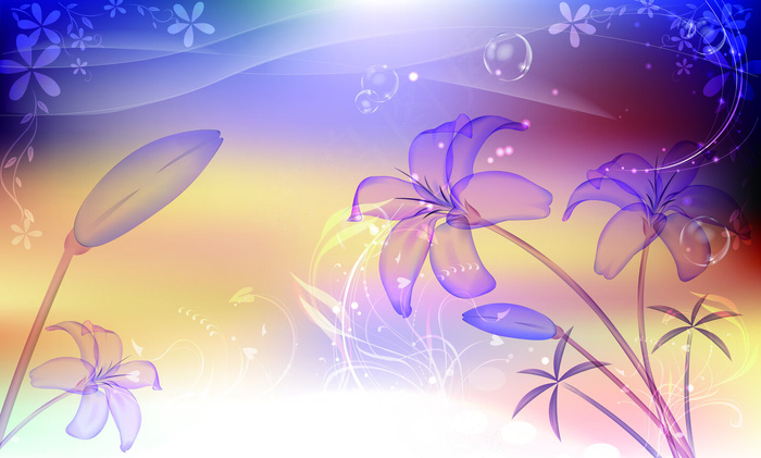 百合花背景墙