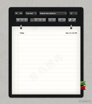 黑色的记事本设置