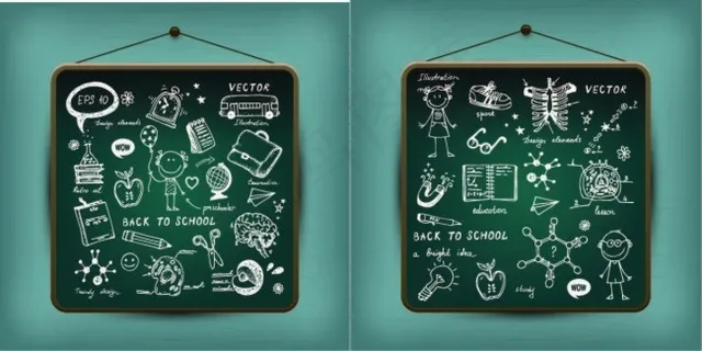 黑板上的粉笔字