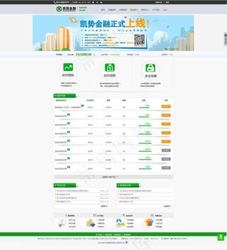 简约现代商务金融网页界面