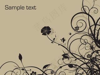 背景黑色花纹