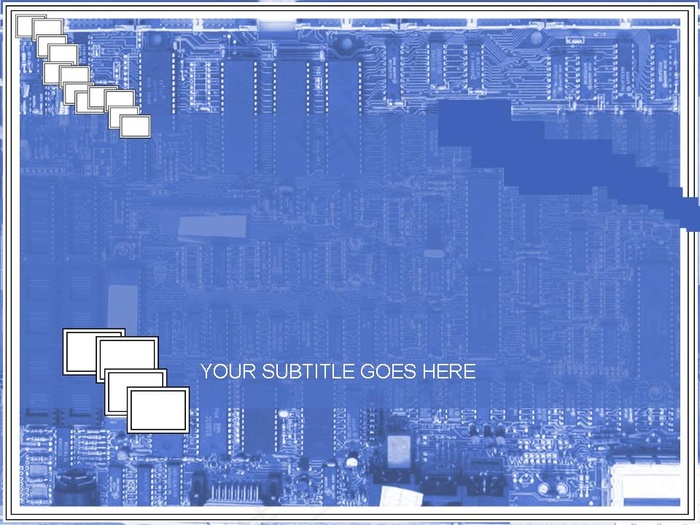 科技电路板背景PPT模板