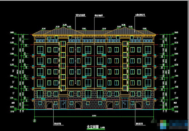 地中海风格多层住宅建筑设计图免费下...