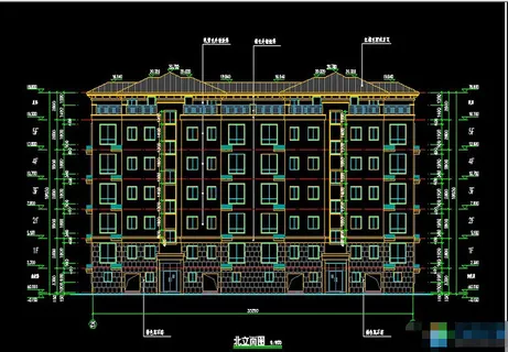 地中海风格多层住宅建筑设计图免费下...