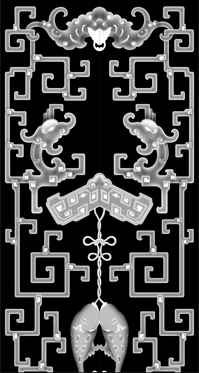 蝙蝠鱼顶箱柜灰度图